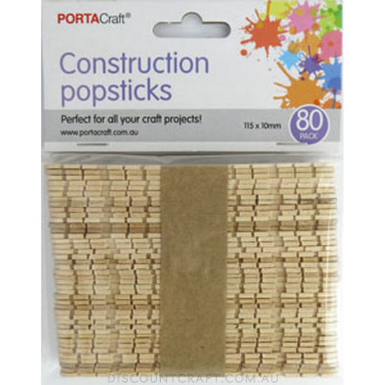 Popsticks Construction 80pc Natural