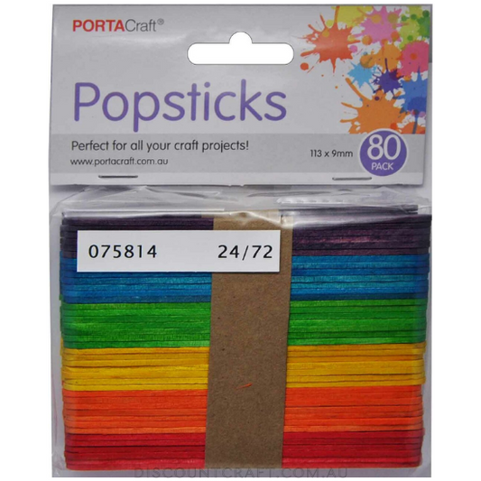 Popsticks 80pc - Coloured