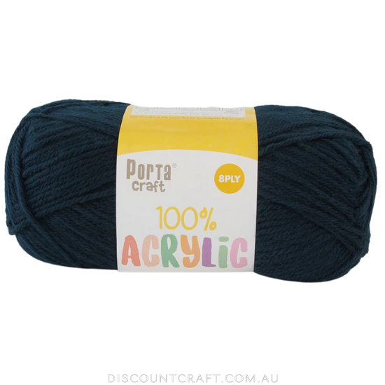 Acrylic Yarn 100g 189m 8ply - Navy