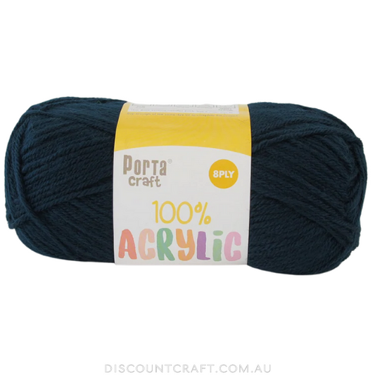 Acrylic Yarn 100g 189m 8ply - Navy