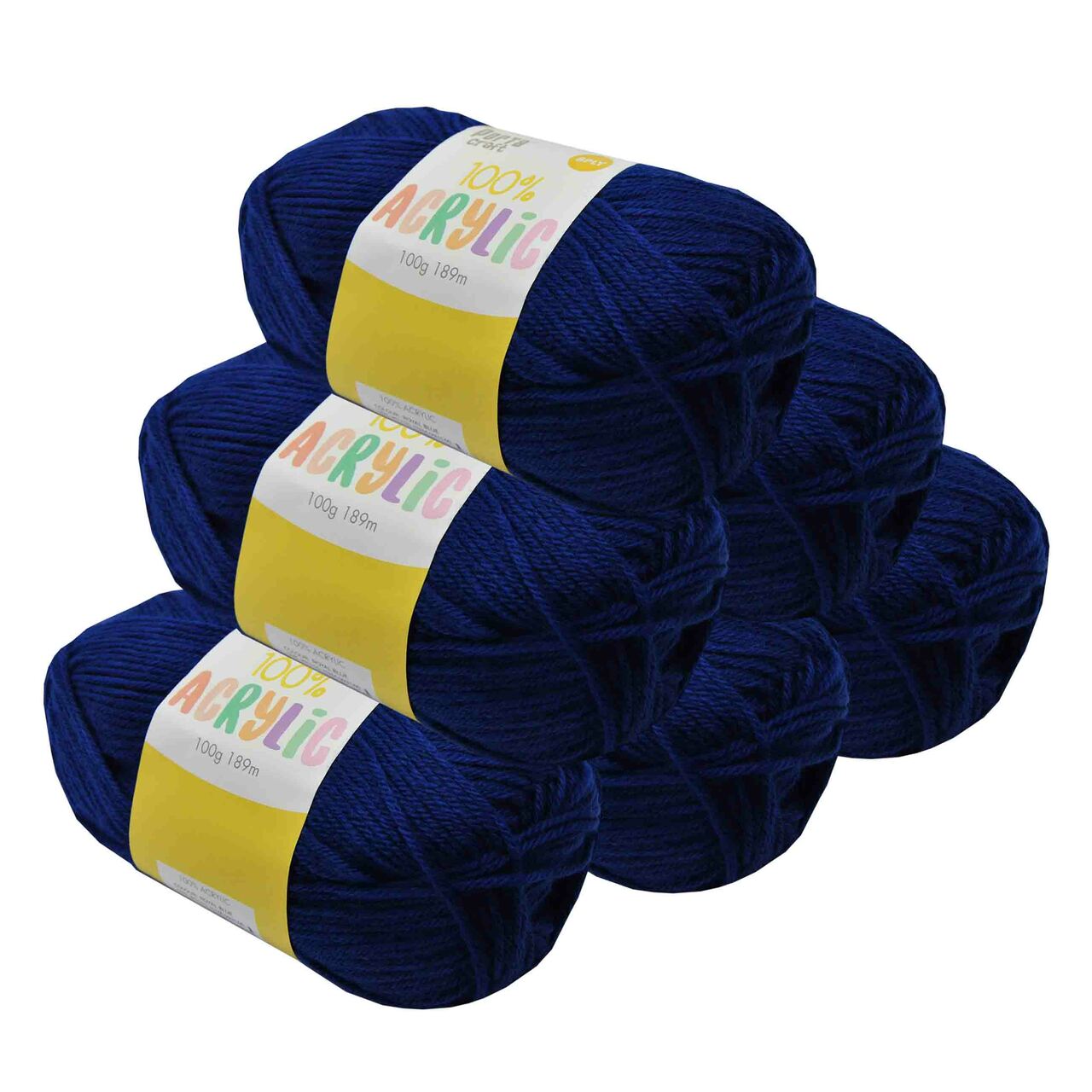 Acrylic Yarn 100g 189m 8ply - Royal Blue