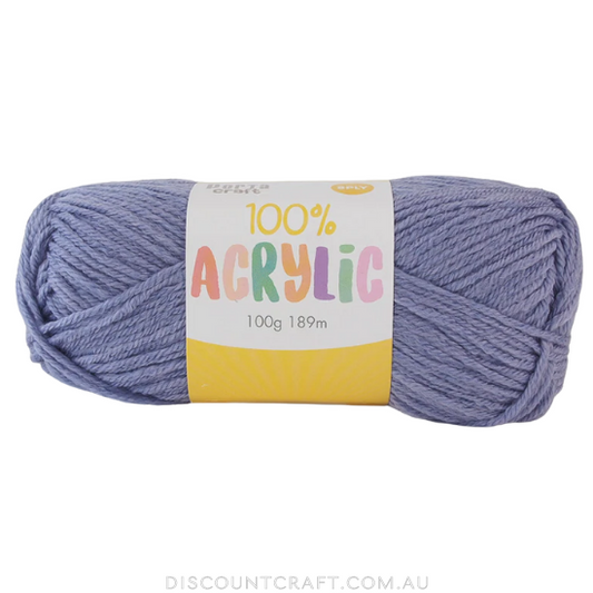 Acrylic Yarn 100g 189m 8ply - Lavender