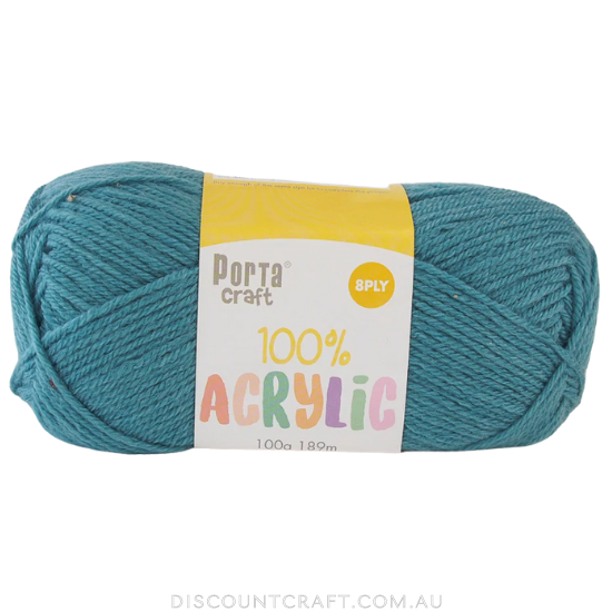 Acrylic Yarn 100g 189m 8ply - Aqua