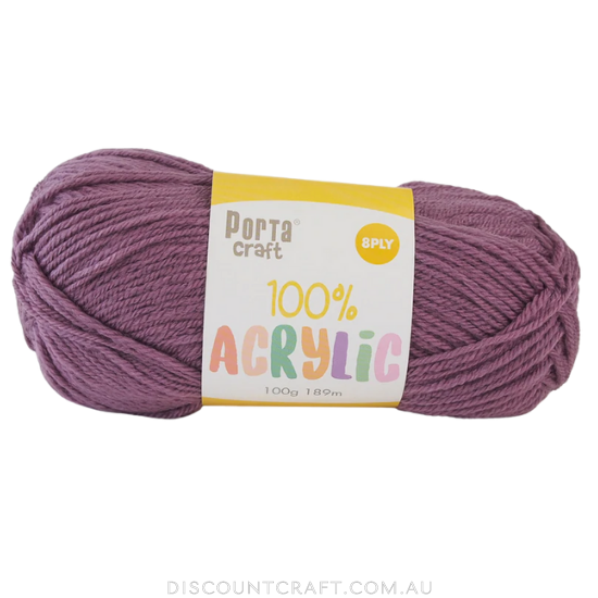 Acrylic Yarn 100g 189m 8ply - Lilac