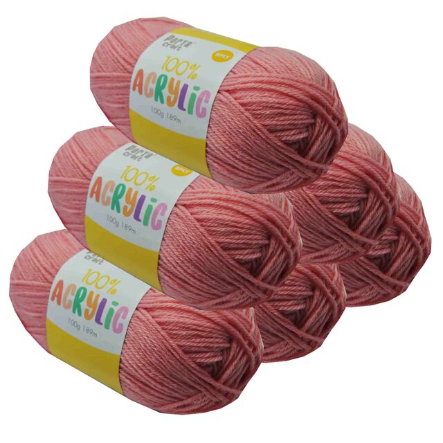 Acrylic Yarn 100g 189m 8ply - Dusty Pink