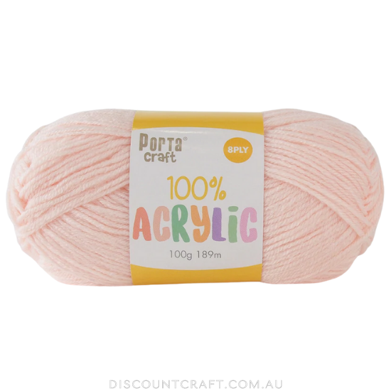 Acrylic Yarn 100g 189m 8ply - Cotton Candy