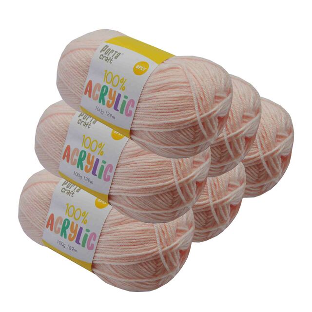 Acrylic Yarn 100g 189m 8ply - Cotton Candy