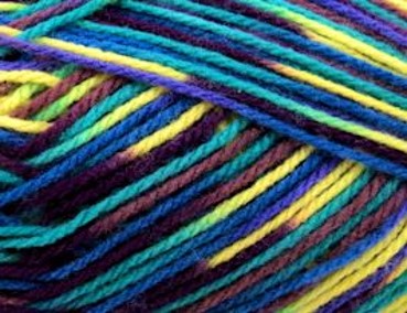 Acrylic Yarn 100g 189m 8ply - Variegated Aqua Marine