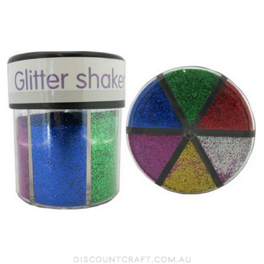 Glitter Shaker 6 way - Metallic Colours