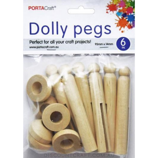 Dolly Pegs 6pk with Stands