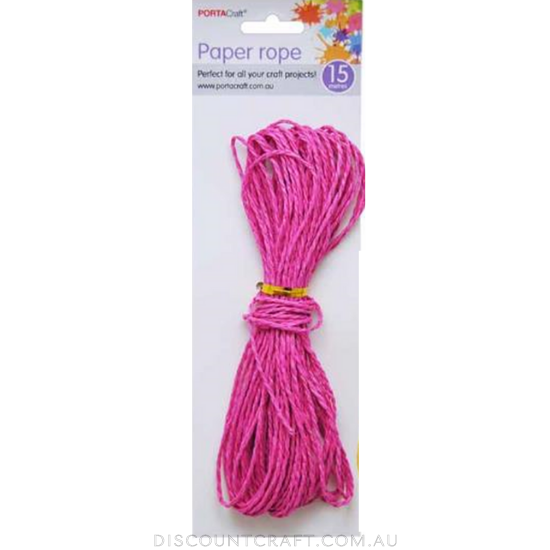 Paper Rope 15m - Hot Pink