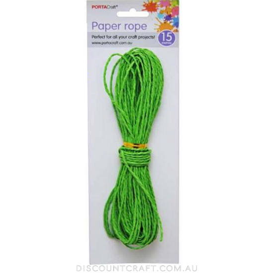 Paper Rope 15m - Lime Green