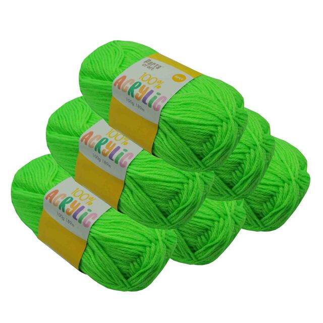 Acrylic Yarn 100g 189m 8ply - Brite Green