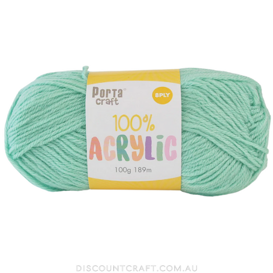 Acrylic Yarn 100g 189m 8ply - Mintox