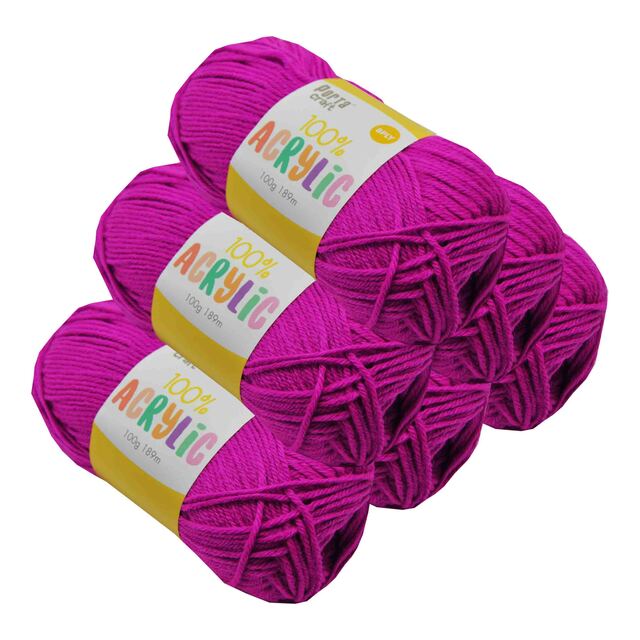 Acrylic Yarn 100g 189m 8ply - Mulberry