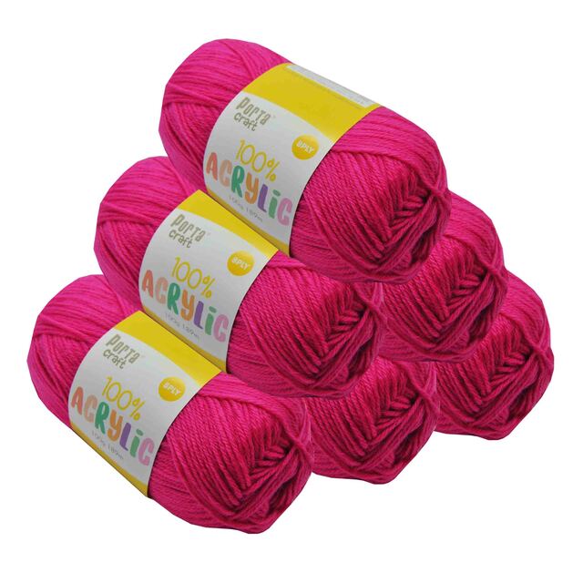 Acrylic Yarn 100g 189m 8ply - Rose Pink