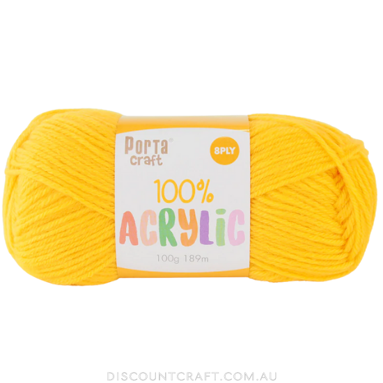 Acrylic Yarn 100g 189m 8ply Sunshine Discount Craft