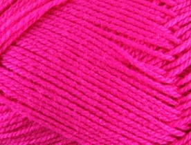 Acrylic Yarn 100g 189m 8ply - High Viz Pink