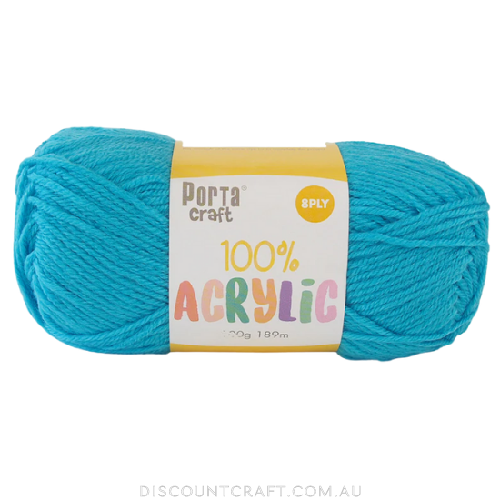Acrylic Yarn 100g 189m 8ply - Hot Blue