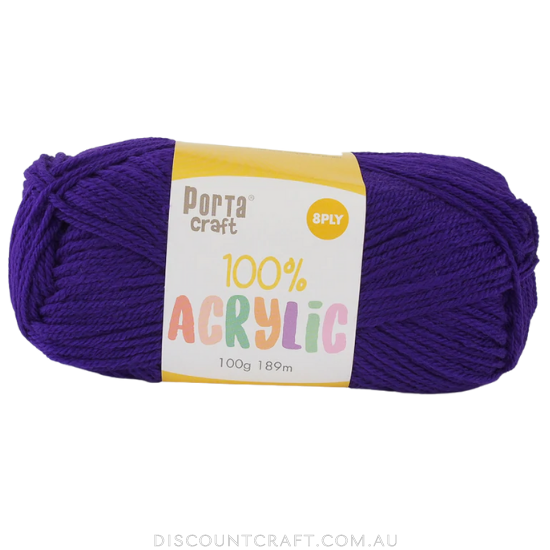 Acrylic Yarn 100g 189m 8ply - Purple Surprise