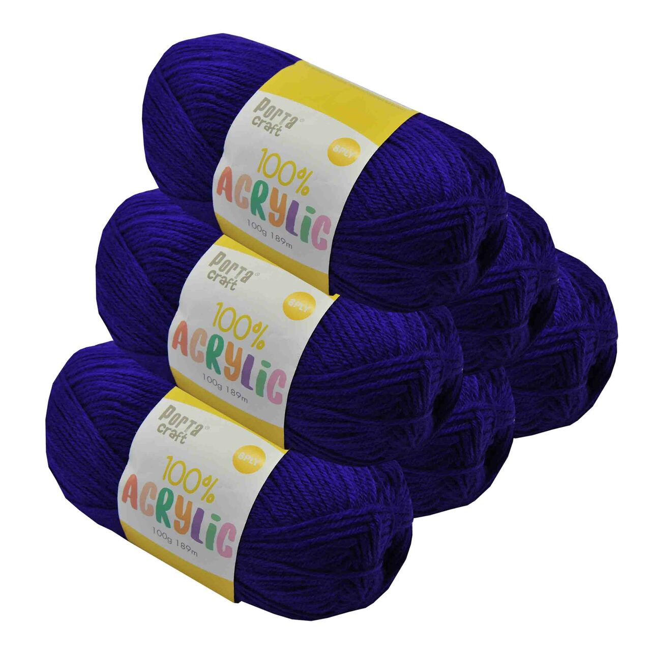 Acrylic Yarn 100g 189m 8ply - Purple Surprise