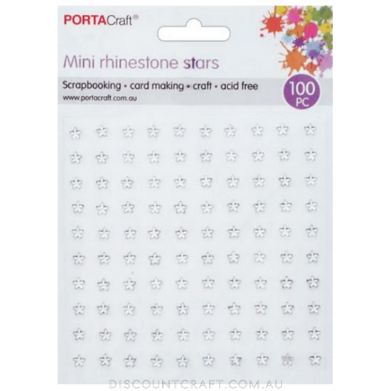 Rhinestone Sheet Stars  5mm 100pc - Clear