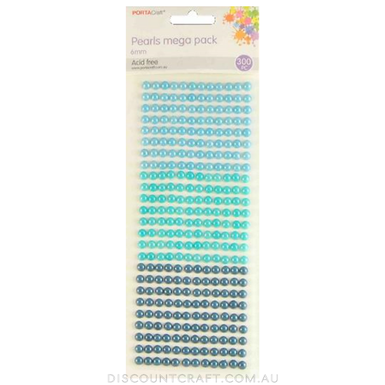 Pearl Jumbo Pack 6mm 300pc - Blues