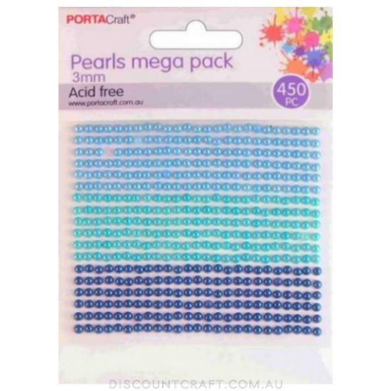 Pearl Jumbo Pack 3mm 450pc - Blues