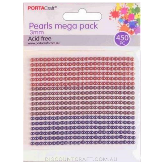 Pearl Jumbo Pack 3mm 450pc - Neutrals