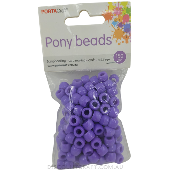 Pony Beads - 150 pack - Purple