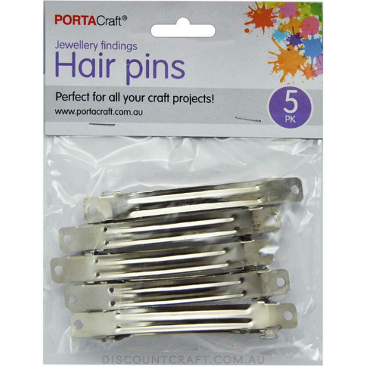 Hair Pins 5pk - Silver