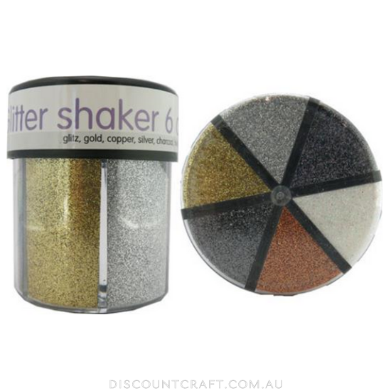 Glitter Shaker 6 Way - Metallic Colours