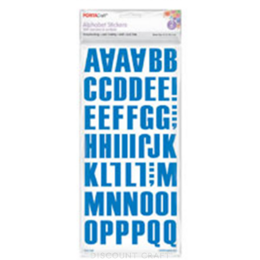 Block Alphabet Sticker 3.5cm 2 Sheets - Royal Blue