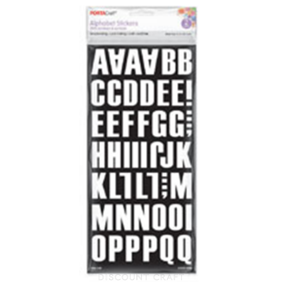 Block Alphabet Sticker 3.5cm 2 Sheets - White