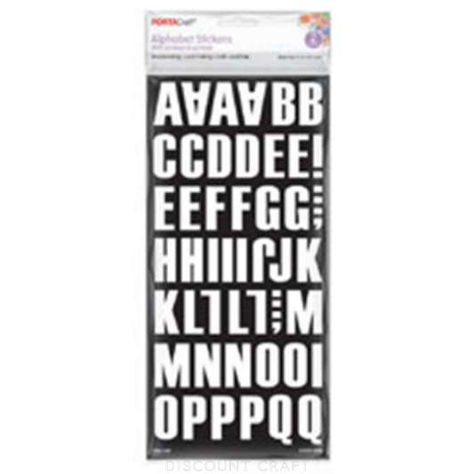 Block Alphabet Sticker 3.5cm 2 Sheets - White