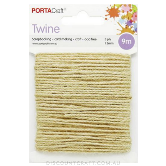 Twine  1.5mm 9m 3ply - Cream