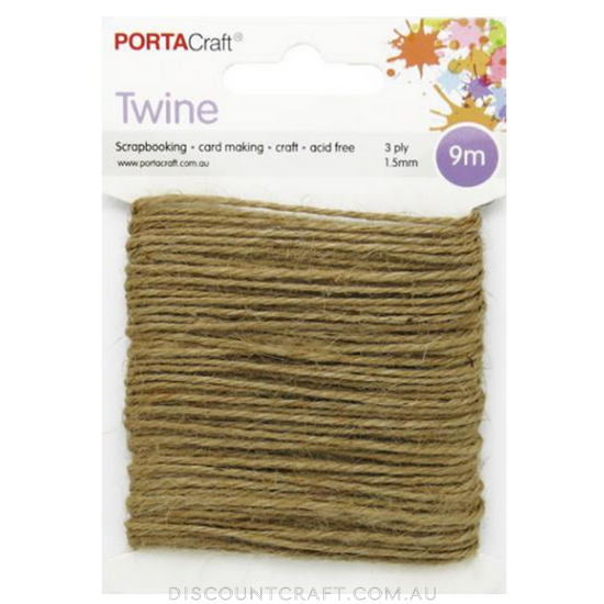 Twine  1.5mm 9m 3ply - Natural