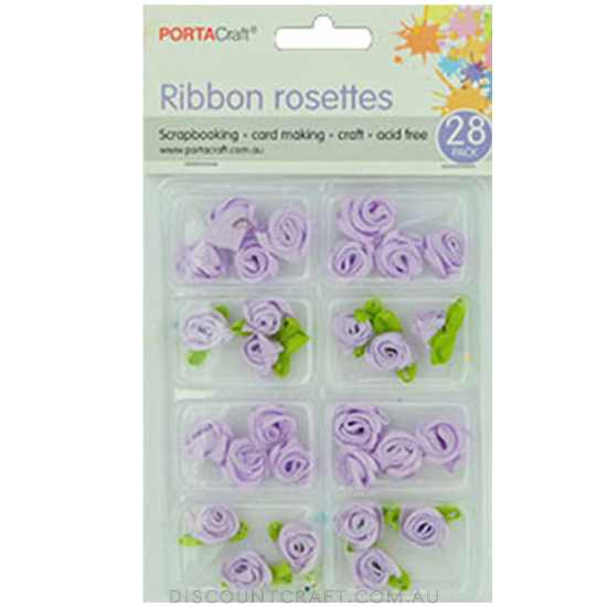 Rosettes Ribbon 28pk - Lavender