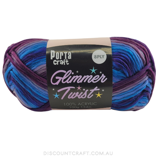 Glimmer Twist Yarn 100g 134m - Whirlpool