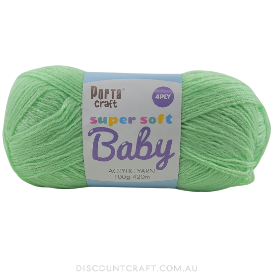 Super Soft Baby Acrylic Yarn 420m 4ply - Mint