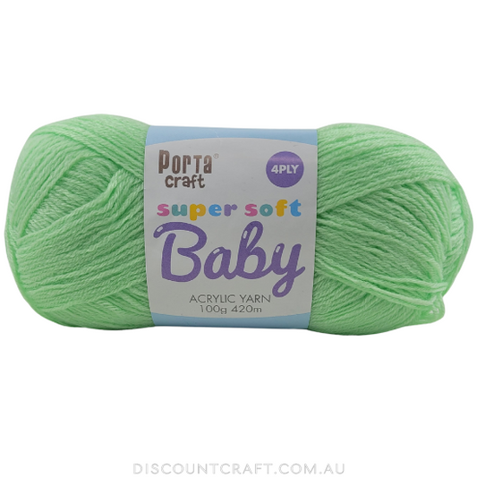 Super Soft Baby Acrylic Yarn 420m 4ply - Mint