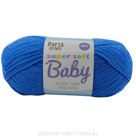 Super Soft Baby Acrylic Yarn 420m 4ply - Cornflower