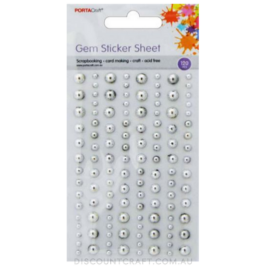 Acrylic Dots Multi Sizes 120pc - Silver