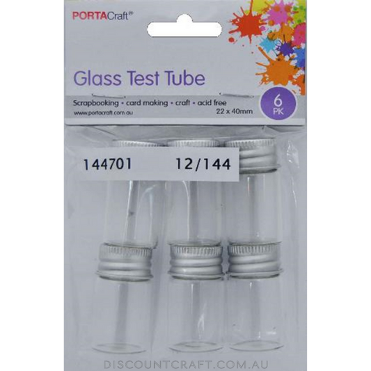 Glass Test Tubes 22x40mm - 6pk