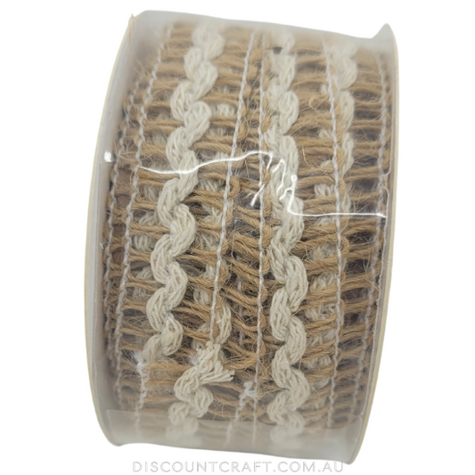 Burlap Trim Rolls 2m - White Trim Design