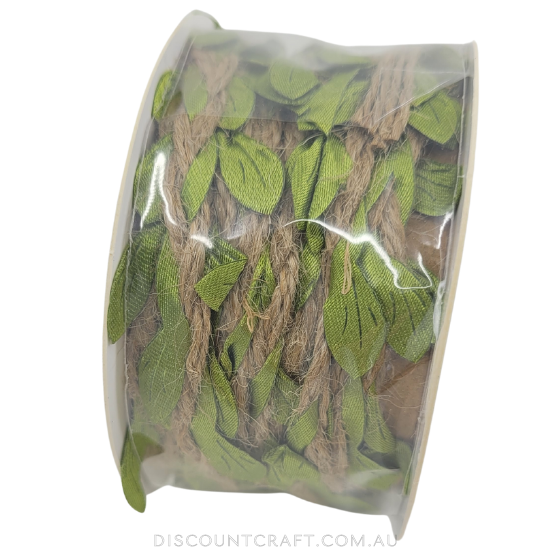 Burlap Trim Rolls 2m - Leaf Design