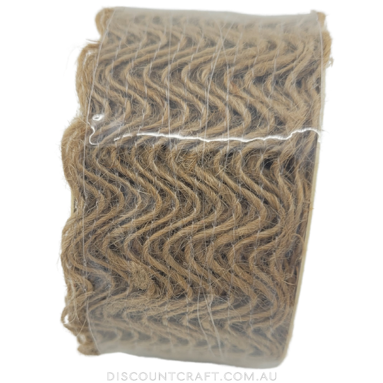 Burlap Trim Rolls 2m - Wavy Burlap Design