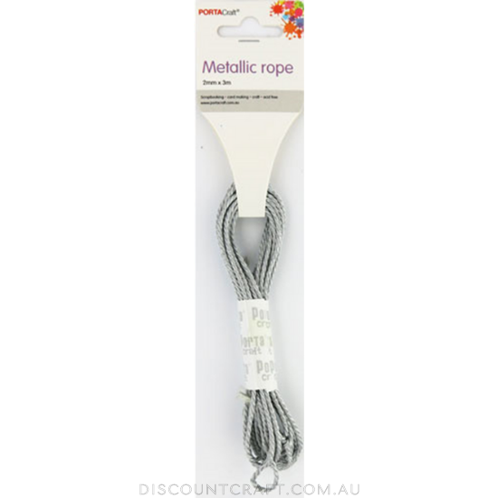 Metallic Rope 2mm 3m - Silver