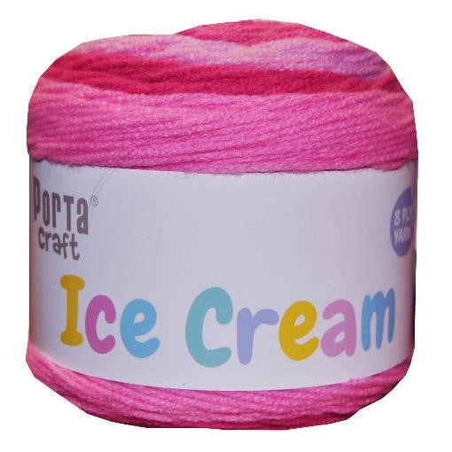 Ice Cream Yarn 200g 380m 8ply - Pink Haze