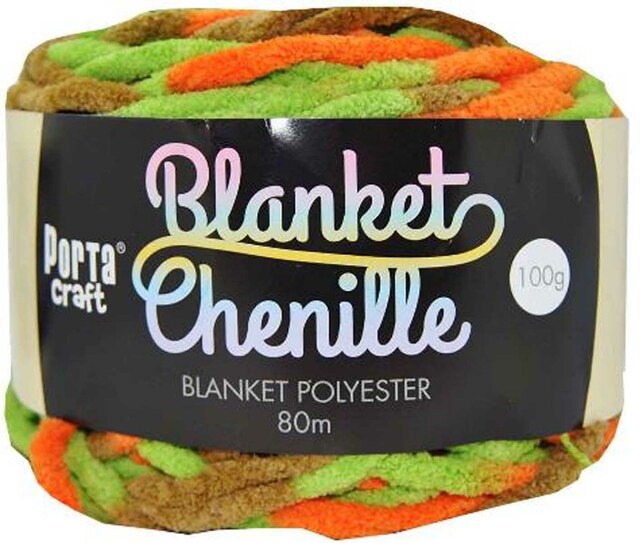 Chenille Blanket Yarn 100g 80m 12ply - Peas & Carrots